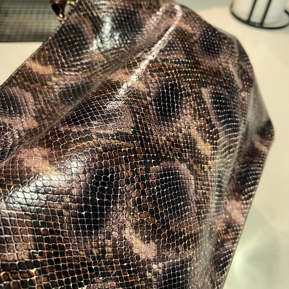 Dooney & Bourke City Python Embossed Snakeskin Leather Handbag - Picture 8 of 14